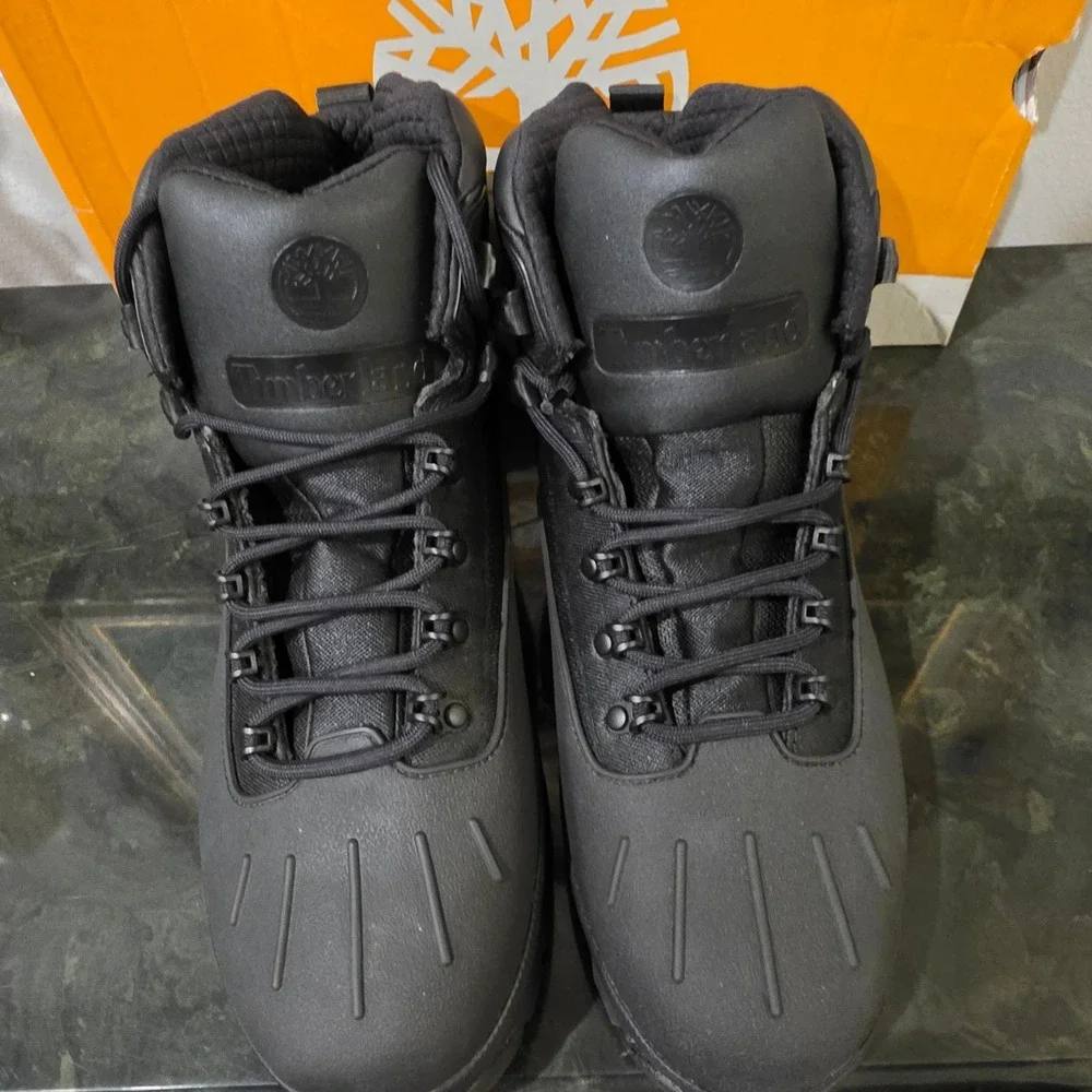 Timberland Mens Euro‎ Hiker Shell Toe Boots Black Waterproof A631F 10